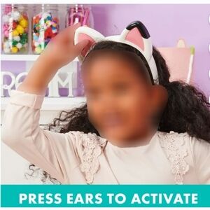 Interactive Gaby Cat Ear Headband - White & Pink
